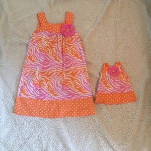 Matching Dollie and Me dresses